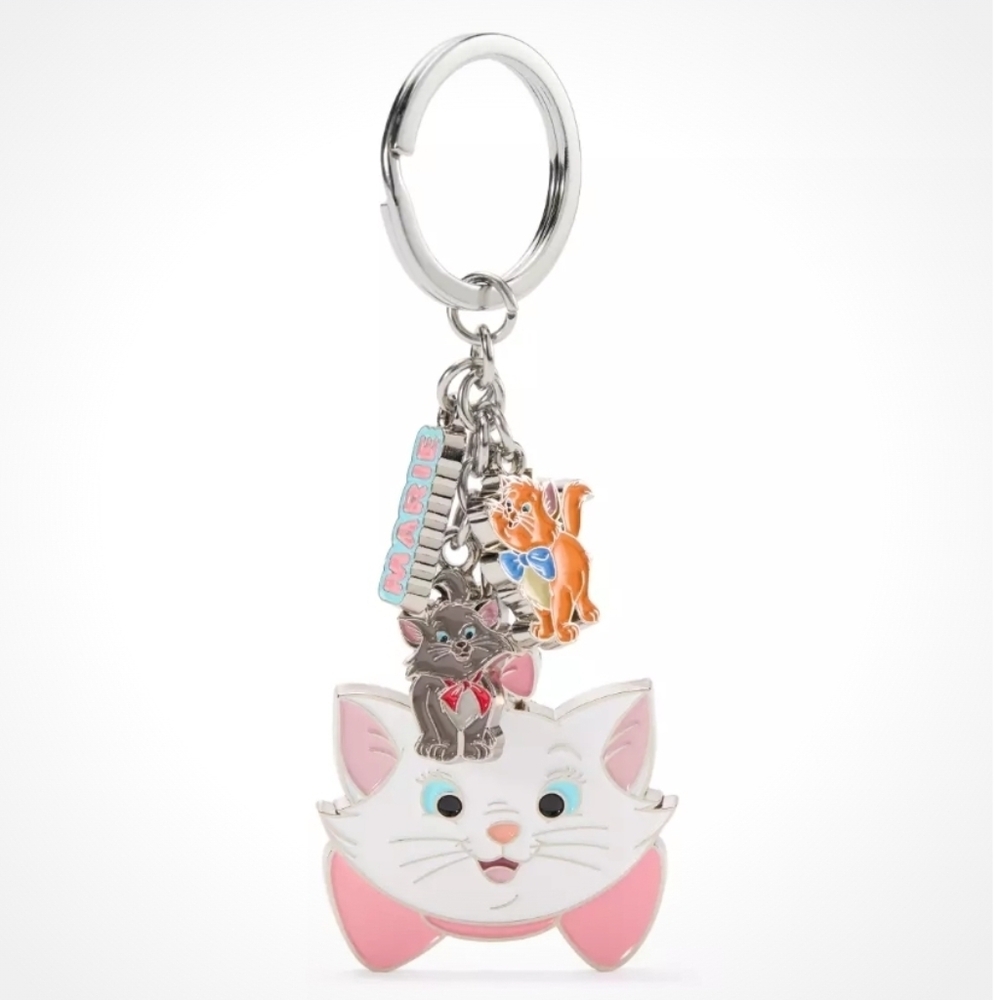 Disney Marie Cats Enamel Multi-Charm Keychain Aristocrats Purse Charm NWT